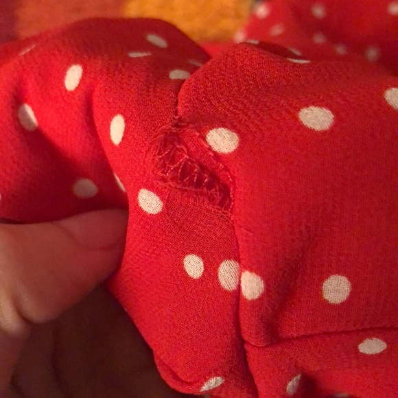 Bardot Red Polkadot Wrap Blouse - Picture 5 of 5